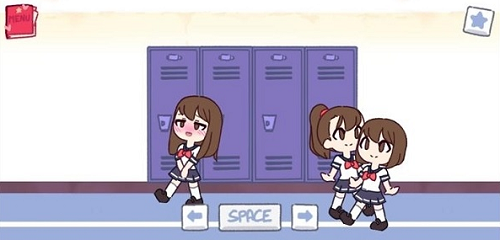 学校走廊的柜子
