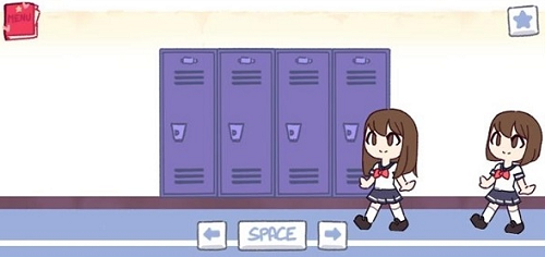 学校走廊的柜子