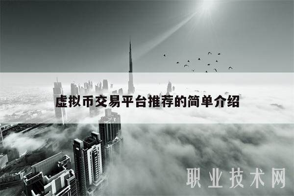 虚拟币交易平台推荐的简单介绍-第1张图片-binance交易所