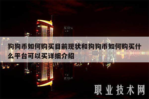 狗狗币如何购买目前现状和狗狗币如何购买什么平台可以买详细介绍-第1张图片-binance交易所
